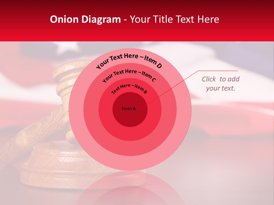 A Wooden Judge's Hammer Sitting On Top Of A Wooden Table PowerPoint Template