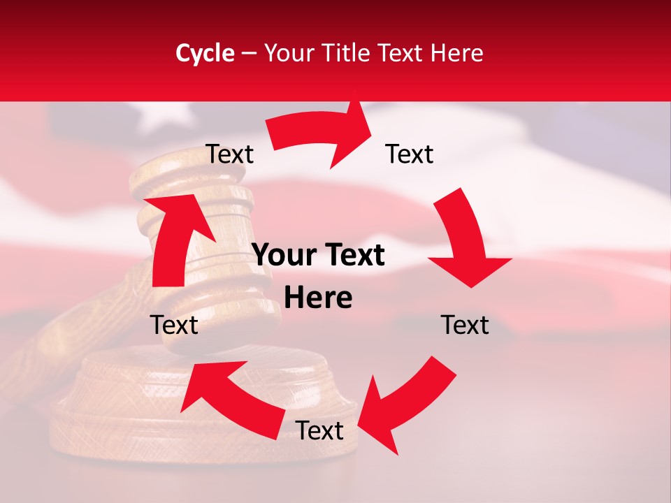 A Wooden Judge's Hammer Sitting On Top Of A Wooden Table PowerPoint Template
