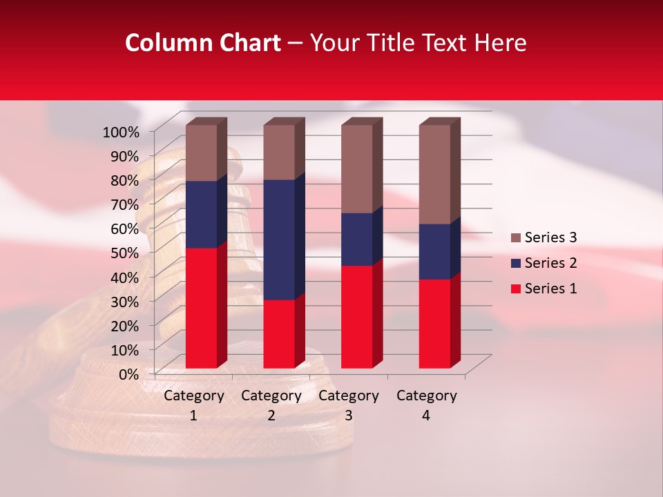 A Wooden Judge's Hammer Sitting On Top Of A Wooden Table PowerPoint Template