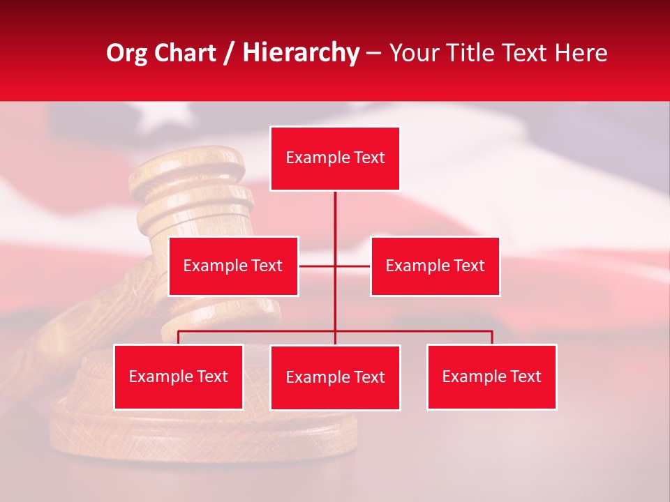 A Wooden Judge's Hammer Sitting On Top Of A Wooden Table PowerPoint Template