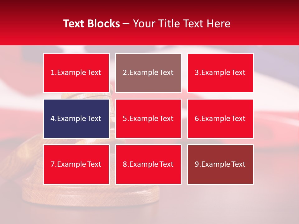 A Wooden Judge's Hammer Sitting On Top Of A Wooden Table PowerPoint Template