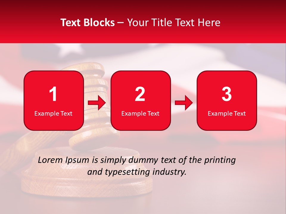 A Wooden Judge's Hammer Sitting On Top Of A Wooden Table PowerPoint Template