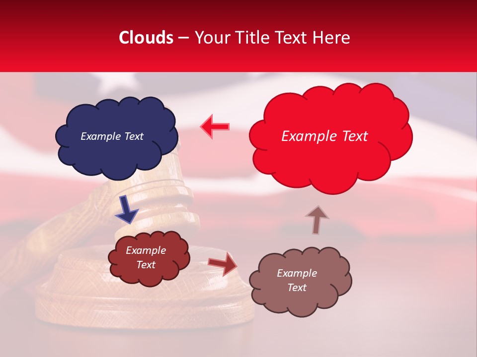 A Wooden Judge's Hammer Sitting On Top Of A Wooden Table PowerPoint Template