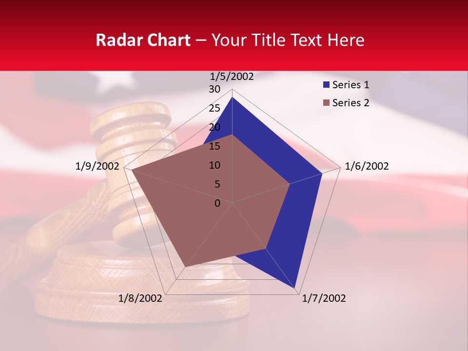 A Wooden Judge's Hammer Sitting On Top Of A Wooden Table PowerPoint Template