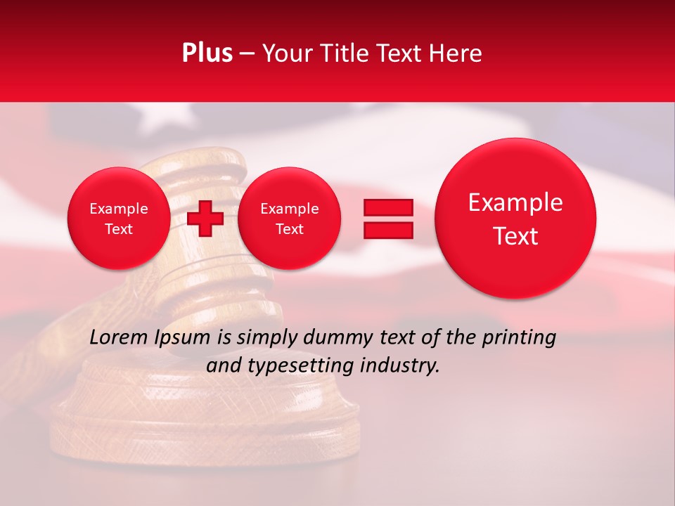 A Wooden Judge's Hammer Sitting On Top Of A Wooden Table PowerPoint Template