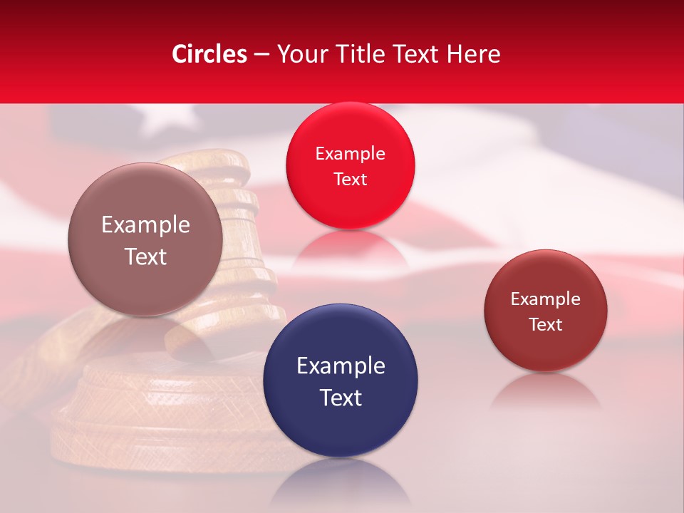 A Wooden Judge's Hammer Sitting On Top Of A Wooden Table PowerPoint Template