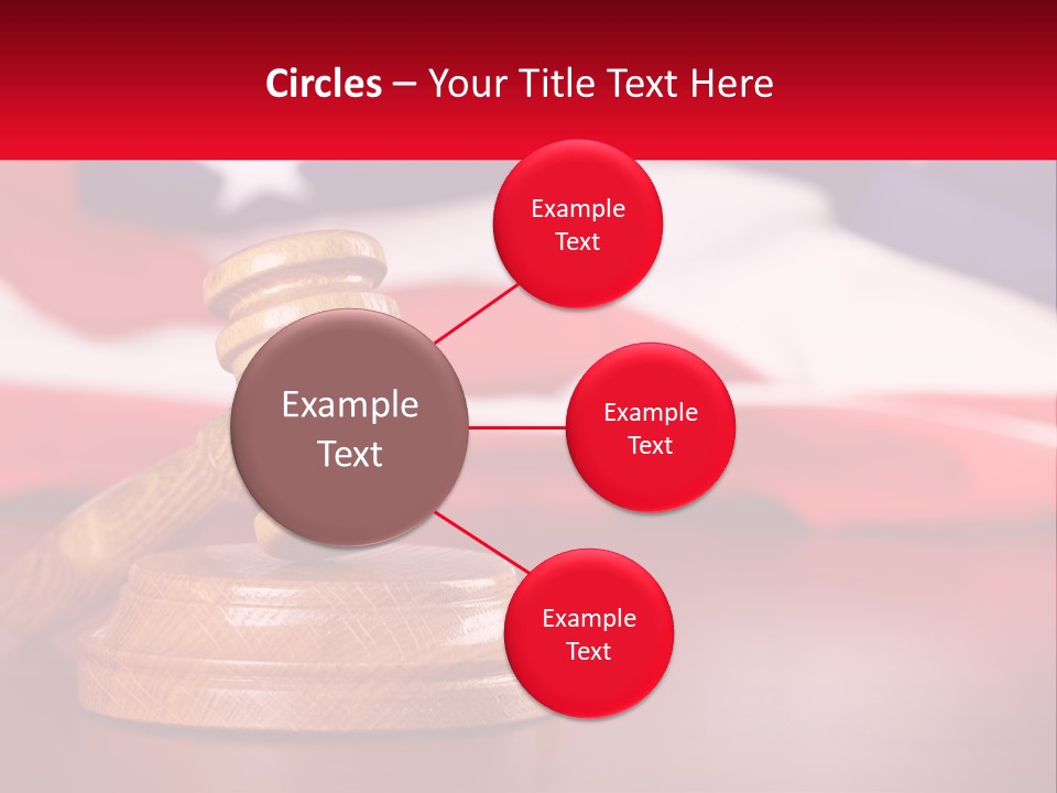 A Wooden Judge's Hammer Sitting On Top Of A Wooden Table PowerPoint Template