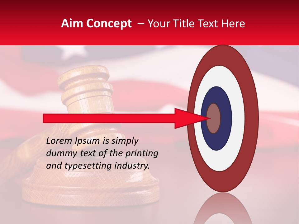 A Wooden Judge's Hammer Sitting On Top Of A Wooden Table PowerPoint Template