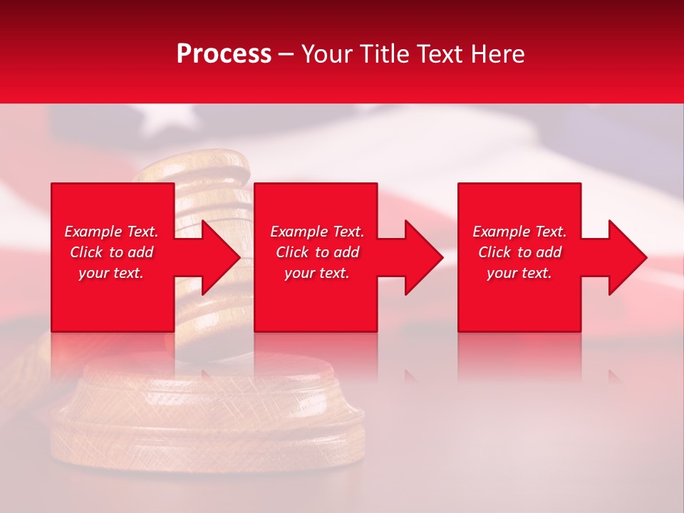 A Wooden Judge's Hammer Sitting On Top Of A Wooden Table PowerPoint Template