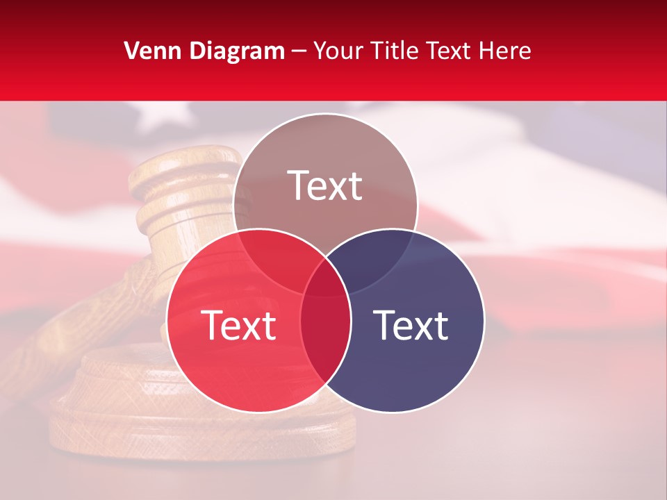 A Wooden Judge's Hammer Sitting On Top Of A Wooden Table PowerPoint Template