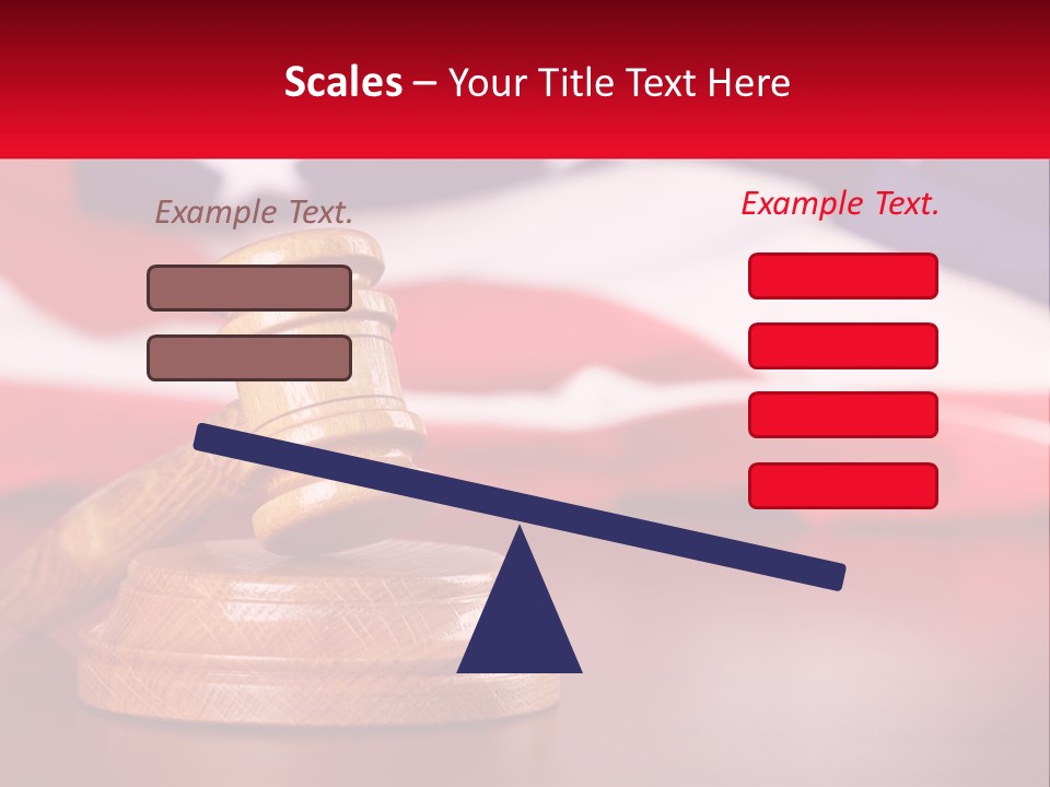 A Wooden Judge's Hammer Sitting On Top Of A Wooden Table PowerPoint Template
