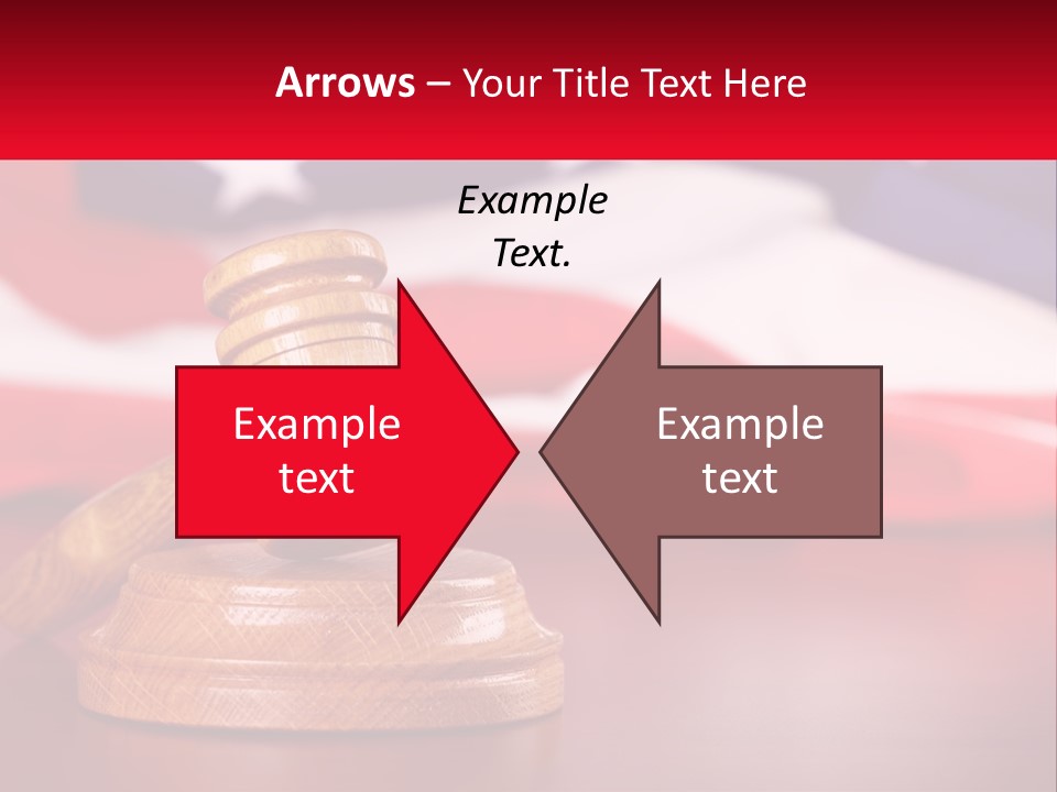 A Wooden Judge's Hammer Sitting On Top Of A Wooden Table PowerPoint Template