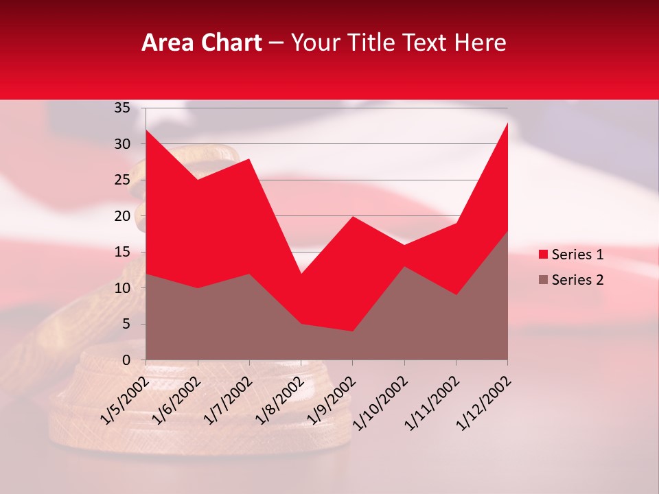 A Wooden Judge's Hammer Sitting On Top Of A Wooden Table PowerPoint Template