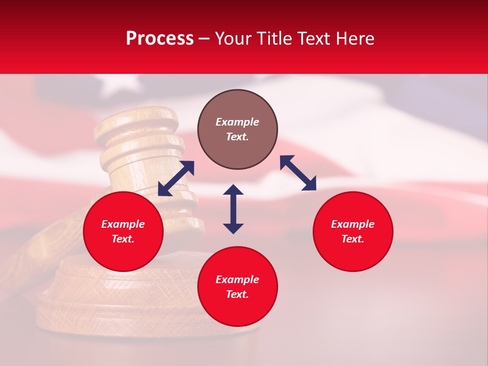 A Wooden Judge's Hammer Sitting On Top Of A Wooden Table PowerPoint Template