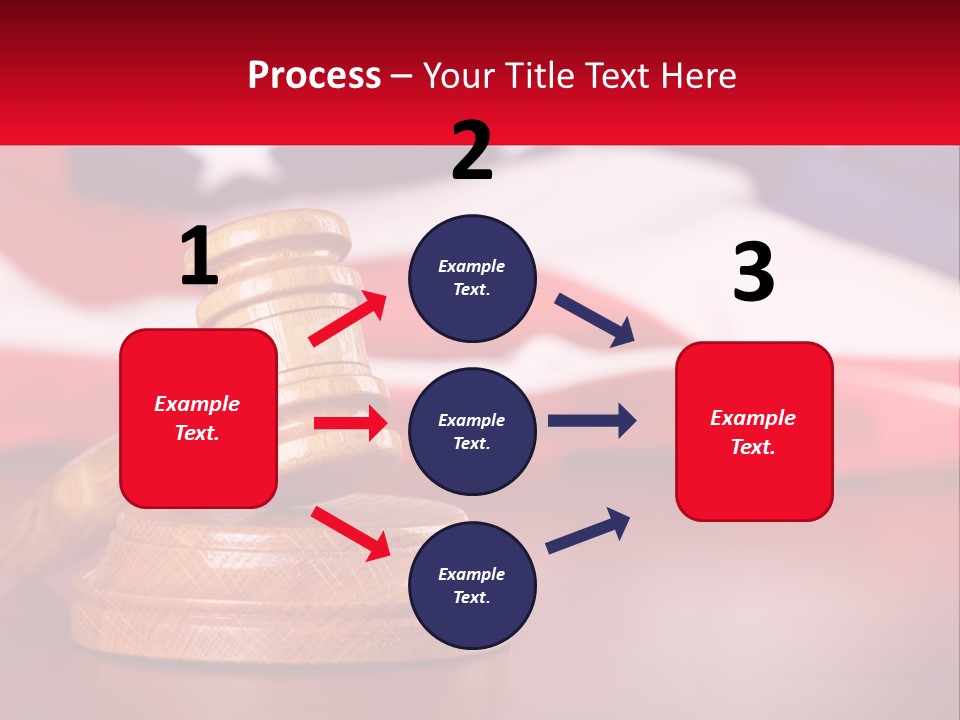 A Wooden Judge's Hammer Sitting On Top Of A Wooden Table PowerPoint Template
