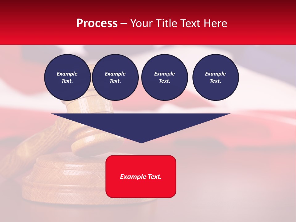 A Wooden Judge's Hammer Sitting On Top Of A Wooden Table PowerPoint Template