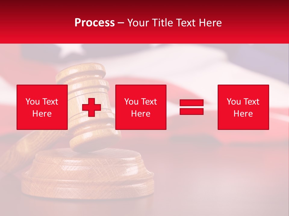 A Wooden Judge's Hammer Sitting On Top Of A Wooden Table PowerPoint Template