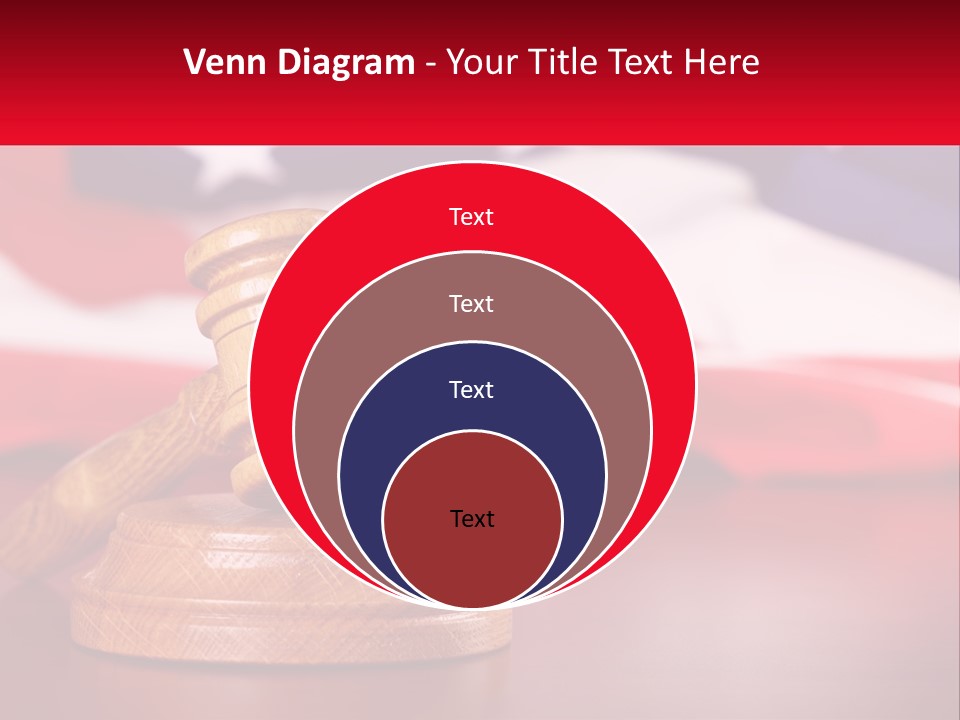 A Wooden Judge's Hammer Sitting On Top Of A Wooden Table PowerPoint Template