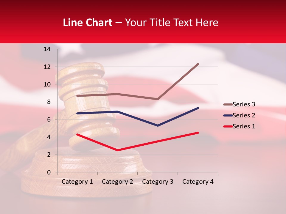 A Wooden Judge's Hammer Sitting On Top Of A Wooden Table PowerPoint Template