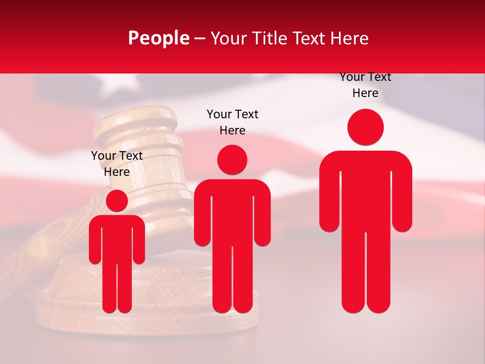 A Wooden Judge's Hammer Sitting On Top Of A Wooden Table PowerPoint Template