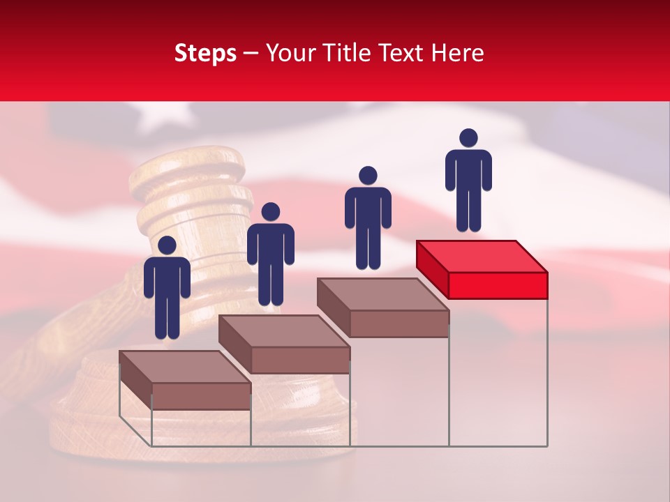 A Wooden Judge's Hammer Sitting On Top Of A Wooden Table PowerPoint Template