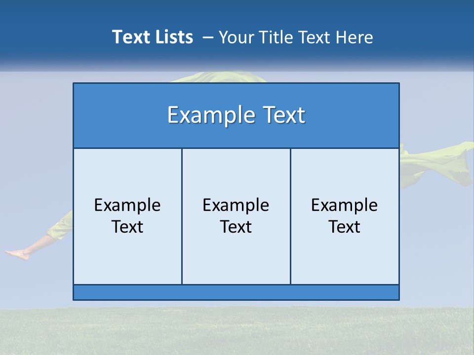 A Woman Jumping In The Air With A Green Scarf PowerPoint Template