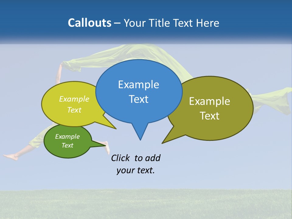 A Woman Jumping In The Air With A Green Scarf PowerPoint Template