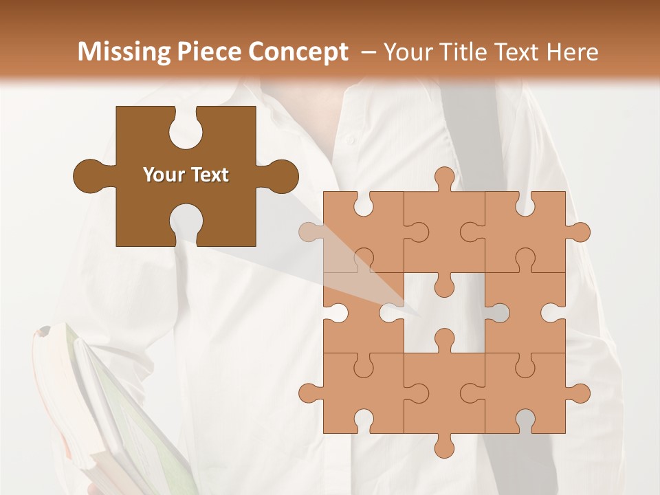 A Man In A White Shirt Is Holding A Book PowerPoint Template