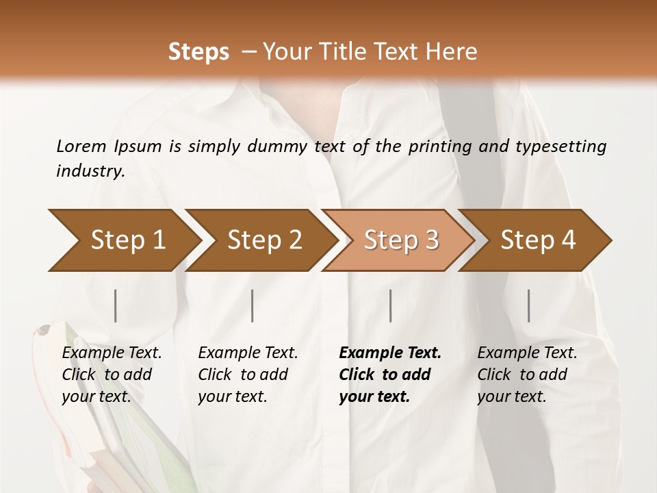 A Man In A White Shirt Is Holding A Book PowerPoint Template