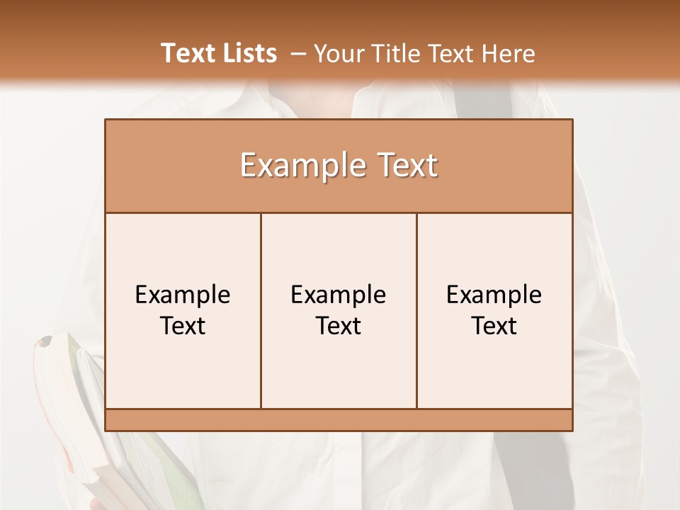 A Man In A White Shirt Is Holding A Book PowerPoint Template