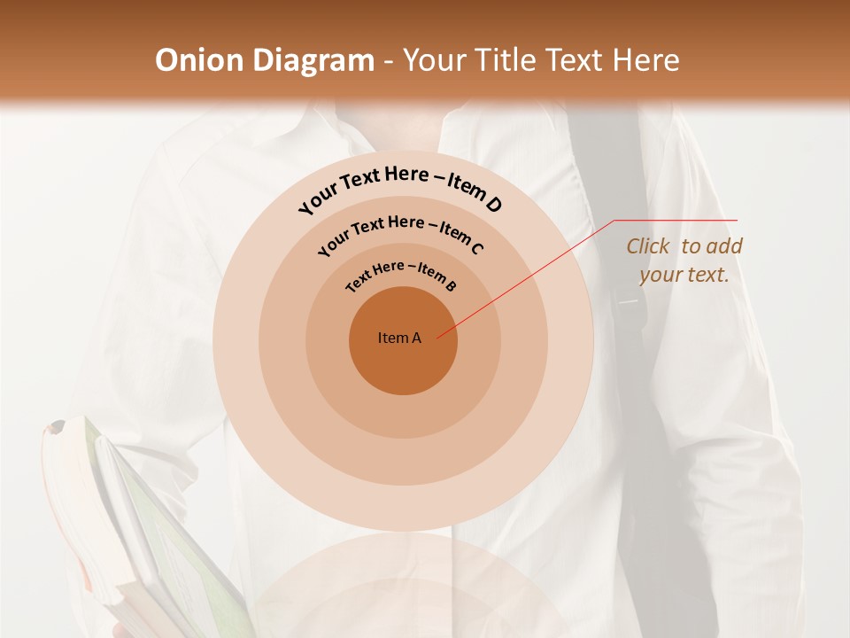 A Man In A White Shirt Is Holding A Book PowerPoint Template