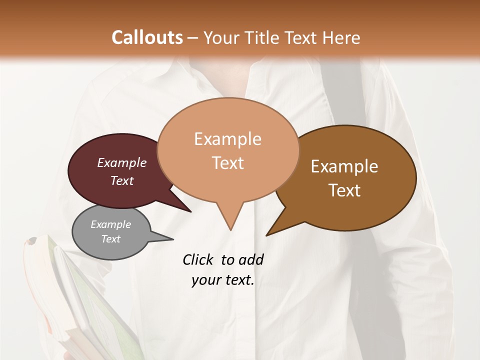 A Man In A White Shirt Is Holding A Book PowerPoint Template