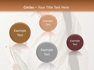 A Man In A White Shirt Is Holding A Book PowerPoint Template