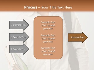 A Man In A White Shirt Is Holding A Book PowerPoint Template