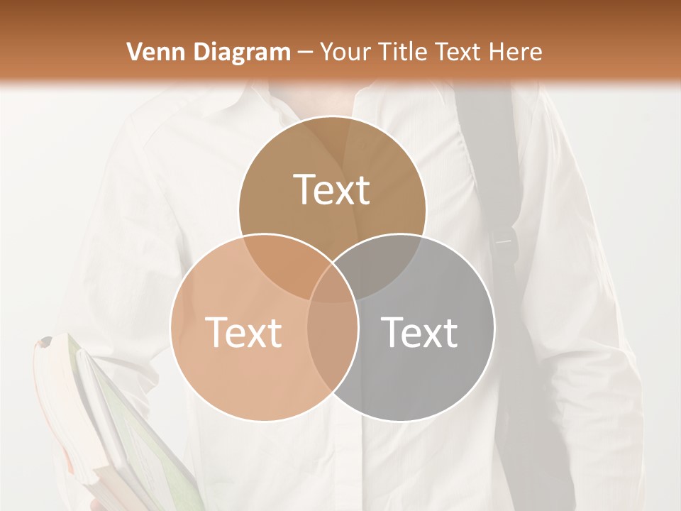 A Man In A White Shirt Is Holding A Book PowerPoint Template
