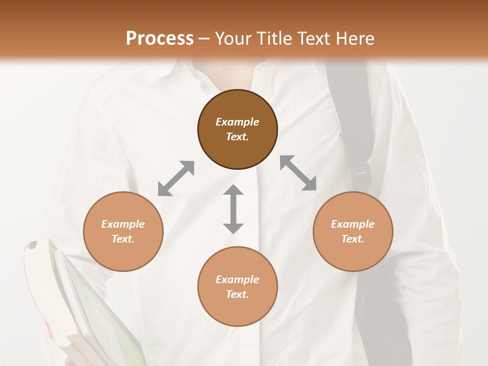 A Man In A White Shirt Is Holding A Book PowerPoint Template