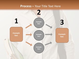 A Man In A White Shirt Is Holding A Book PowerPoint Template