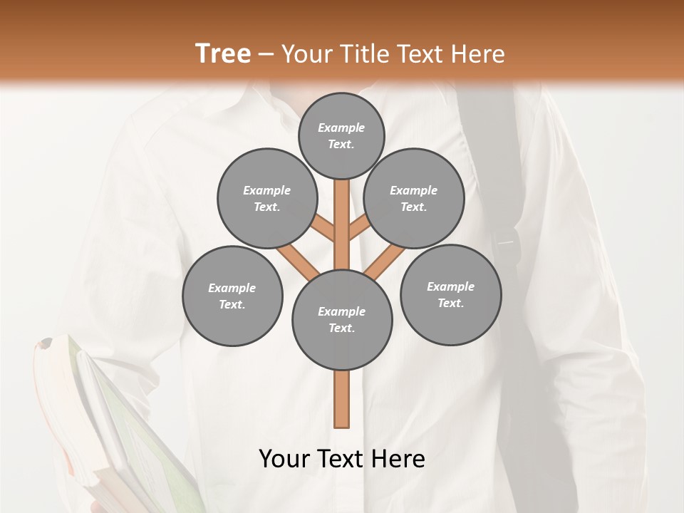 A Man In A White Shirt Is Holding A Book PowerPoint Template