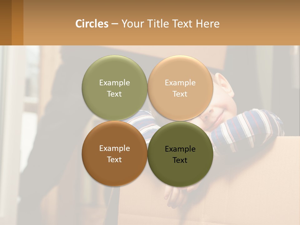 A Young Boy Sitting On Top Of A Cardboard Box PowerPoint Template