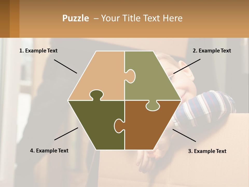 A Young Boy Sitting On Top Of A Cardboard Box PowerPoint Template