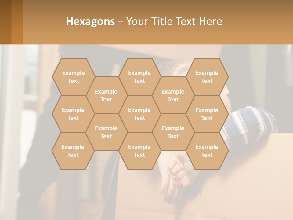 A Young Boy Sitting On Top Of A Cardboard Box PowerPoint Template