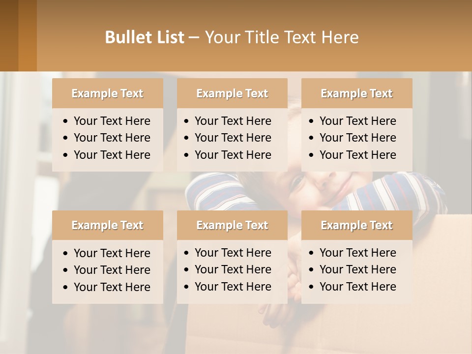 A Young Boy Sitting On Top Of A Cardboard Box PowerPoint Template