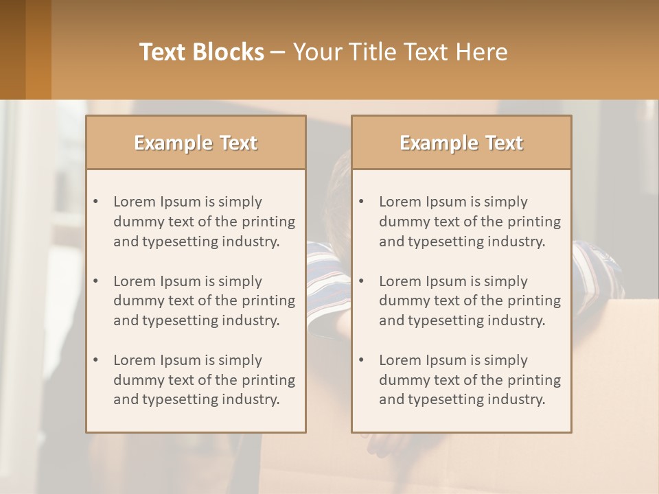 A Young Boy Sitting On Top Of A Cardboard Box PowerPoint Template