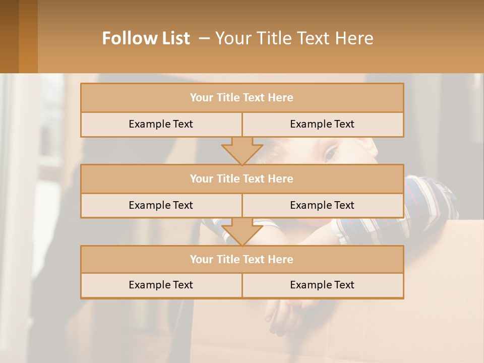A Young Boy Sitting On Top Of A Cardboard Box PowerPoint Template