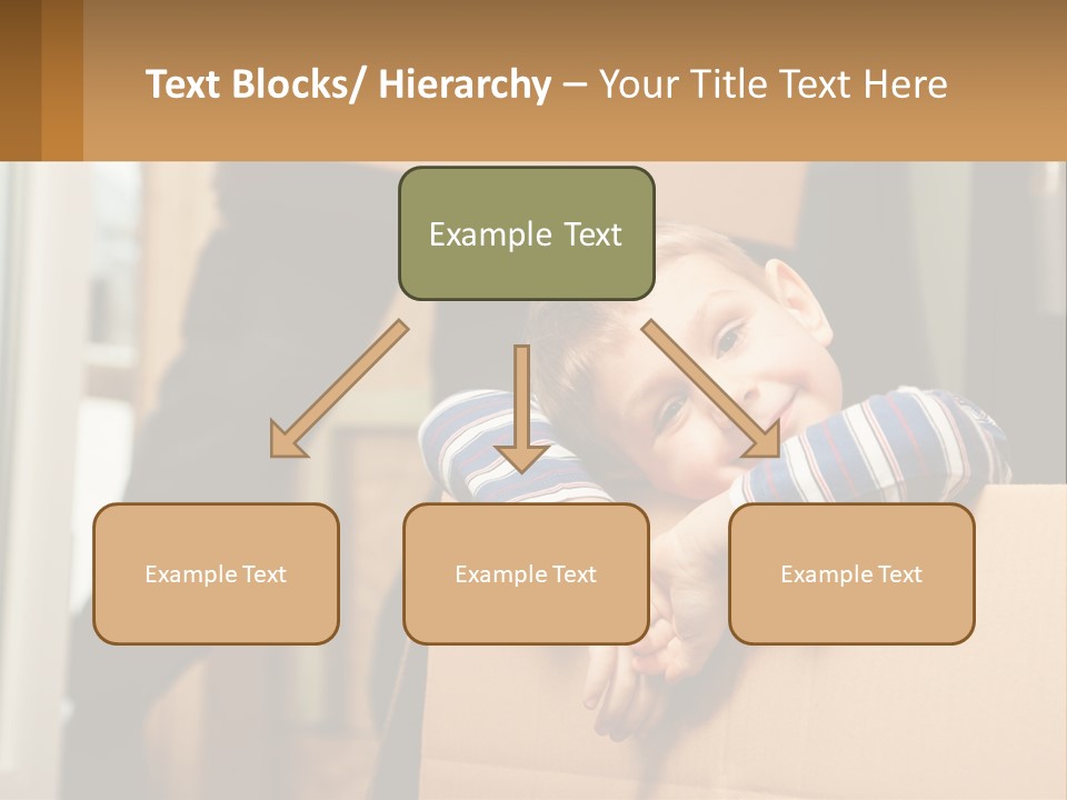 A Young Boy Sitting On Top Of A Cardboard Box PowerPoint Template