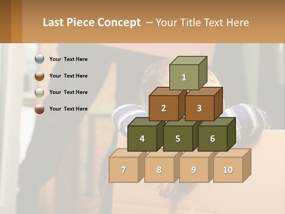 A Young Boy Sitting On Top Of A Cardboard Box PowerPoint Template