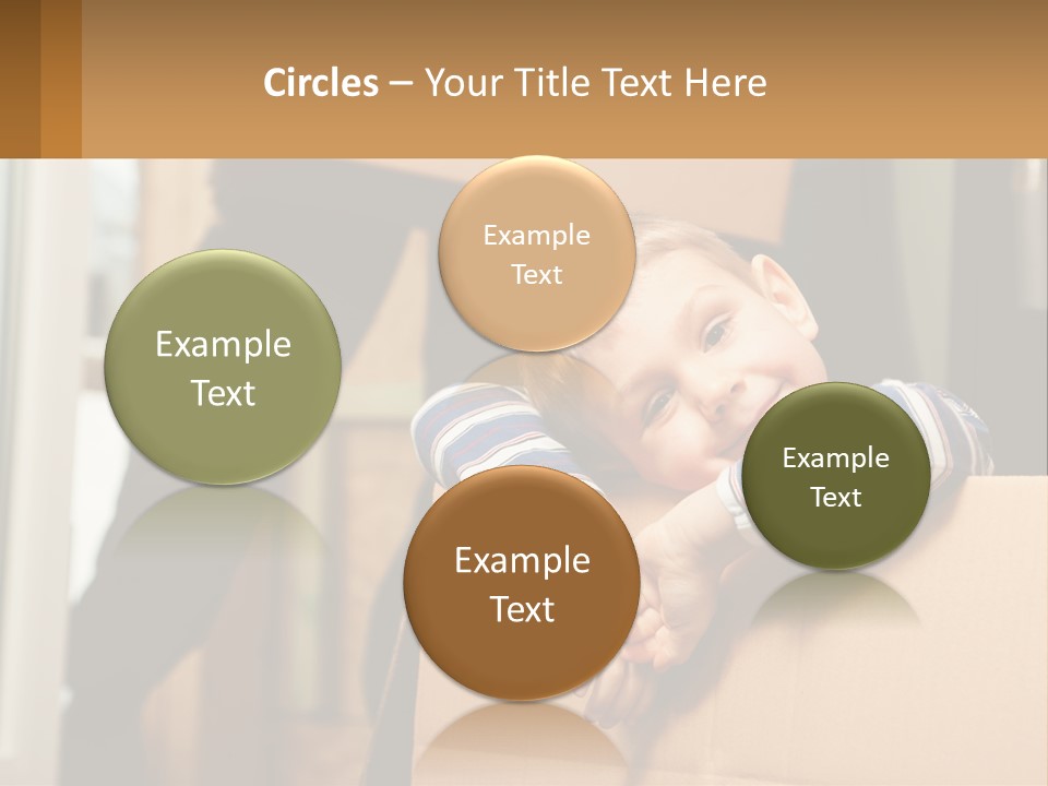 A Young Boy Sitting On Top Of A Cardboard Box PowerPoint Template