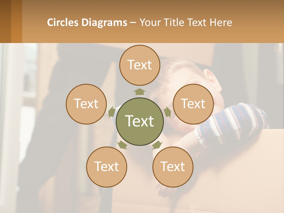 A Young Boy Sitting On Top Of A Cardboard Box PowerPoint Template