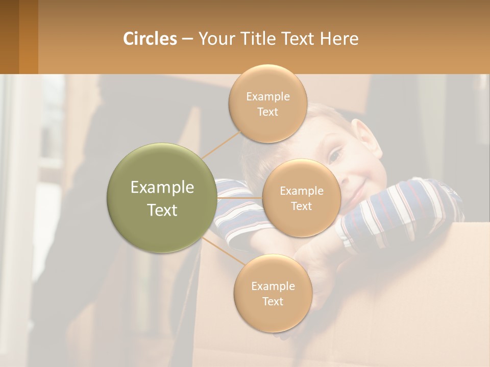 A Young Boy Sitting On Top Of A Cardboard Box PowerPoint Template