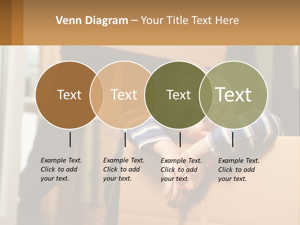 A Young Boy Sitting On Top Of A Cardboard Box PowerPoint Template